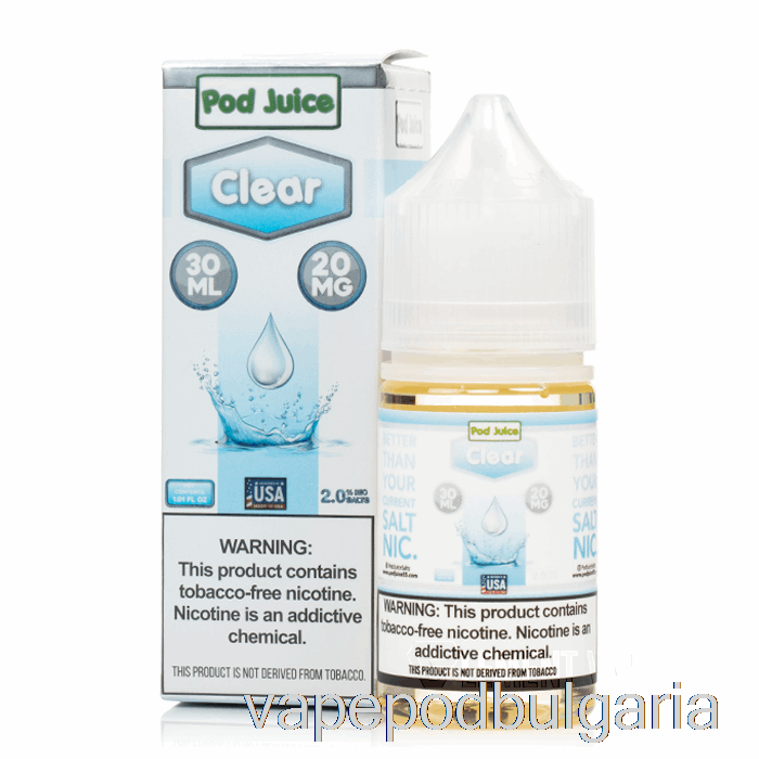 Vape 10000 Дръпки Clear - Pod Juice - 30ml 10mg